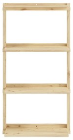 Natúr színű borovi fenyő fali könyvespolc 66x127 cm Groove – Karup Design