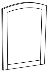 Retro tükör, 70x115 cm-es méretben, antik fehér színben