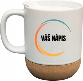 Fehér Bögre Fedéllel És Parafa Aljjal Ajándék Váš Nápis