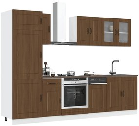 vidaXL 8 darabos konyhaszekrény szett Kalmar barna tölgy műfa