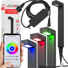 Kerti Lámpák Álló Oszlop Rgb Smart Beszúrható 3 db Nagy 41cm