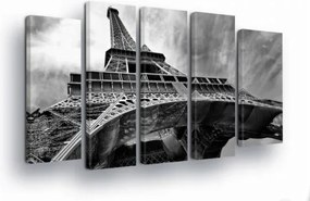 Vászonkép 150x100 Eiffel-torony Párizs Franciaország építészet monokróm