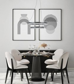 Italux glamour modern függeszték barlo matt fekete itxpnd-34526-2l-bk