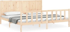vidaXL tömör fenyőfa ágy matrac nélkül 200 x 200 cm