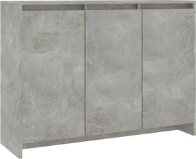 vidaXL betonszürke szerelt fa tálalószekrény 102 x 33 x 75 cm