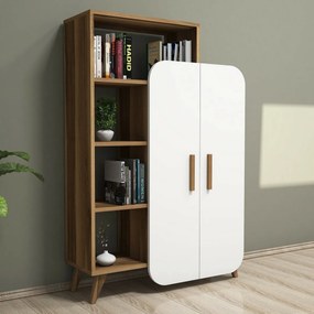 Form White and Walnut könyvespolc