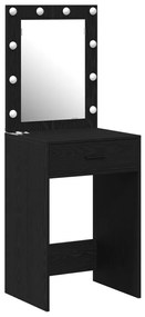 Pipereasztal LED világítással Fekete tölgy 50x41x135 cm