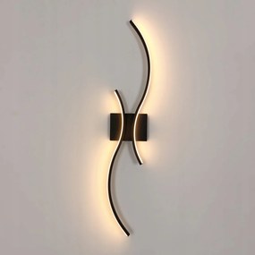 Kinkiet Czarna Lampa Liniowa Scienna Led 3000K Nowoczesna Do Salonu 3030LM