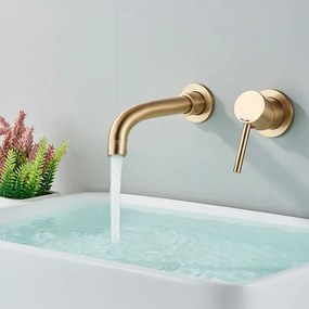 Falra szerelhető csaptelep Rea Lungo Long Gold Brush + box