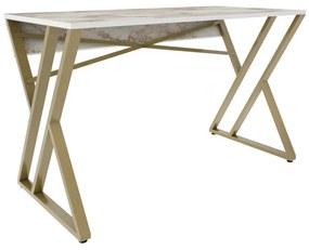 Íróasztal Gyza - White, Gold