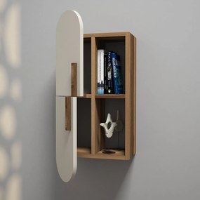 Fali polc Rose - Walnut, Cream