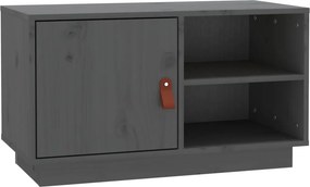 vidaXL szürke tömör fenyőfa TV-szekrény 70 x 34 x 40 cm