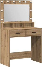 vidaXL Öltözködőasztal fiókkal Artisan tölgy 79 x 41 x 135 cm Faanyag