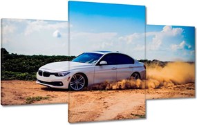 Vászonkép 100x60 Bmw Drift a homokban
