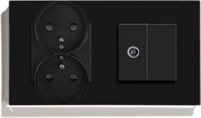 Dupla Üveg Érintkező Aljzat Tv Csatlakozó Antenna