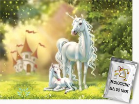 FotĂłtapĂ©ta Flizelina Gyerekek ErdĆ KastĂ©ly Unikornis MĂĄgia Mese 150x105 ragasztĂł