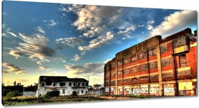 Festmények 115x55 Felhők az épületek felett