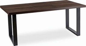 Bővíthető étkezőasztal 130–230 cm dió/fekete – TOMAS