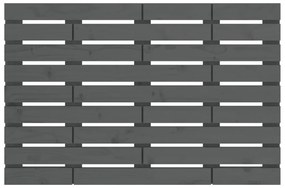 szürke tömör fenyőfa fali fejtámla 106 x 3 x 63 cm