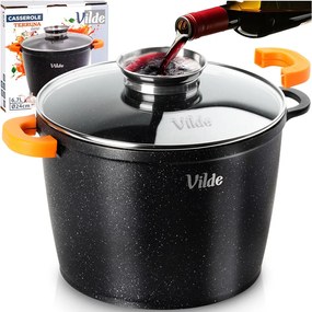 Gránit fazék fedővel párolás sütés 24 cm 6,7L