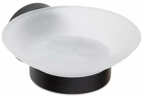SAPHO XB800 X-round fekete szappantartó, tejüveg,fekete