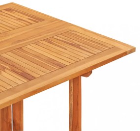 7 részes kültéri összecsukható tömör tíkfa étkezőgarnitúra