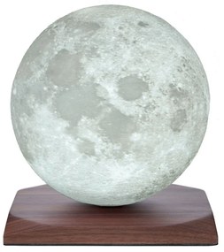 Sötétbarna diófa LED asztali lámpa (magasság 19,5 cm) Smart LunaSpin – Gingko