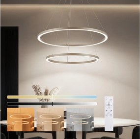 Brilagi - LED dimmelhető függeszték PORTOFINO LED/98W/230V átm. 80 cm bézs + távirányító