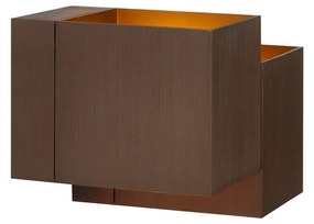 Modern fali lámpa sötét bronz 2-lámpás - Transfer Double