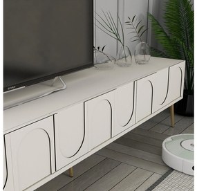 TV asztal/szekrény Bipemu 3 (krém + arany) . 1095681