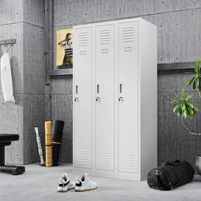 Fém BHP munkaszekrény szürke: KACPER II 1 Plus