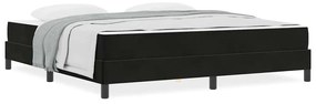 Boxspring ágy matraccal matracmal Fekete 180 x 200 cm Bársony