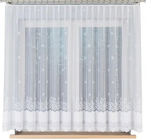 Függöny Rövid Jacquard Függöny Fehér Könnyű Szalag Sz.200x150