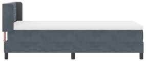 Boxspring Ágy Matracokkal Sötétszürke 90x200 cm Bársony