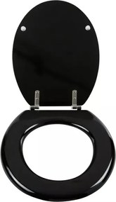 Wc-ülőke Mdf Univerzális Fém Rögzítő Vastag Mély Fekete