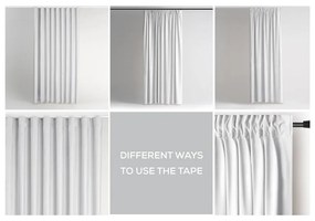 Fehér bársony dimout (részleges sötétítő) függöny 140x245 cm Pleat – Restilo