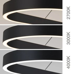 Orion - CARRARA kábellel függesztett LED csillár LED/80W/230V 2700/3000/4000K fekete