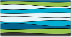 Konyhai panel Színes csíkok 140x70 cm Ragasztó