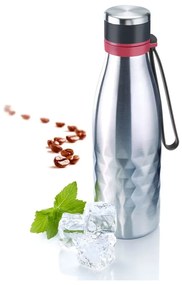 Világosszürke szilikon-rozsdamentes acél utazó ivópalack 550 ml Viva – Westmark