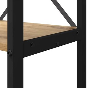 Könyvszekrény kézműves tölgy 80 x 30 x 118 cm Faanyag