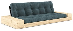 Kék kordbársony kinyitható kanapé 244 cm Base – Karup Design