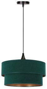 Petróleumkék függőlámpa textil búrával ø 35 cm Scopello – Candellux Lighting