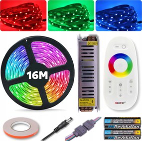 Készlet Led szalag Rgb 5050 színes tápegység távirányító 16M 12V Prémium