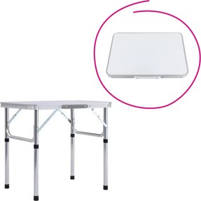 Összecsukható kempingasztal, 60 cm, alumínium/MDF, KEPI TYP 2