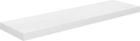 vidaXL magasfényű fehér MDF lebegő fali polc 90 x 23,5 x 3,8 cm
