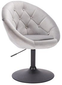 HR8516N Acél modern velúr szék fekete lábbal