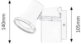 Rabalux 5497 - LED Fürdőszobai fali lámpa STEVE 1xGU10/4,5W/230V