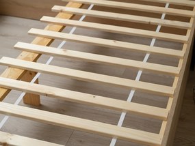 Léces ágyrács textillel 80x200 cm