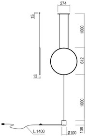 Redo 01-2197 - SLICK állólámpa LED/19W/230V fekete