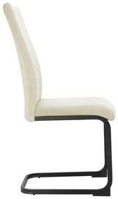 Krémszínű bársony étkezőszék szett 2 db-os Sia – Støraa